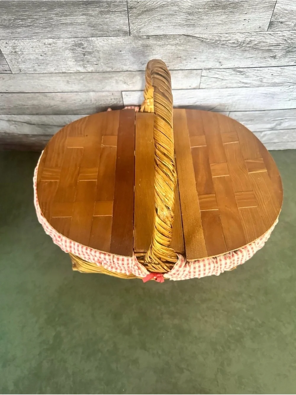RARE Vintage 1970s Wicker Picnic Basket Set - 95% Complete Service for 4 Retro